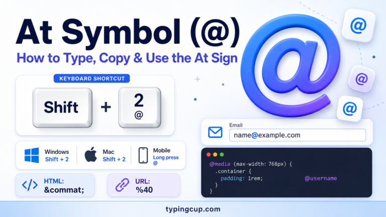 How to Type At Symbol (@) of any device
