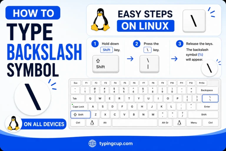 How to type Backslash Symbol () of any device