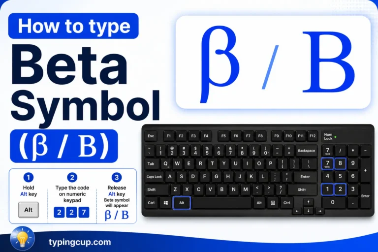 How to type Beta Symbol (β Β) of any device