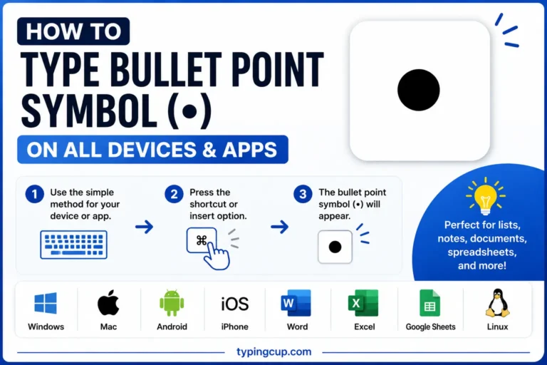 How to type Bullet Point Symbol (•) of any device