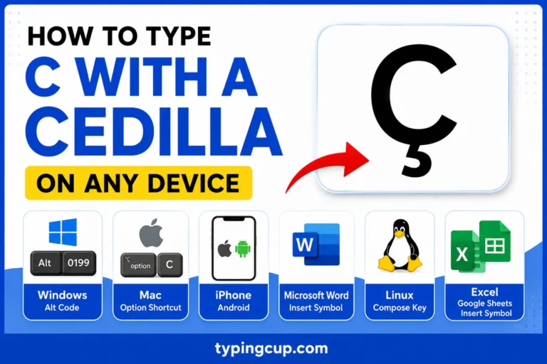 How to type C With a Cedilla of any device
