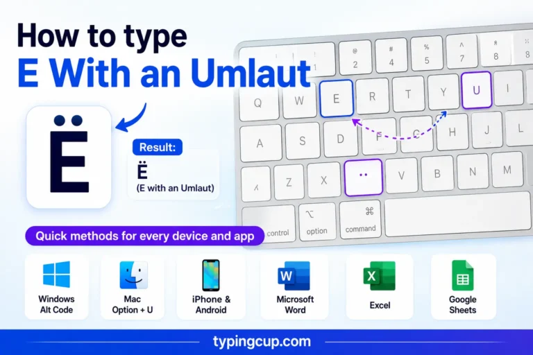 How to type E With an Umlaut of any device