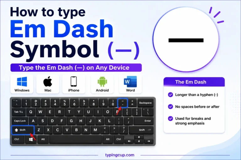 How to type Em Dash Symbol (—) of any device