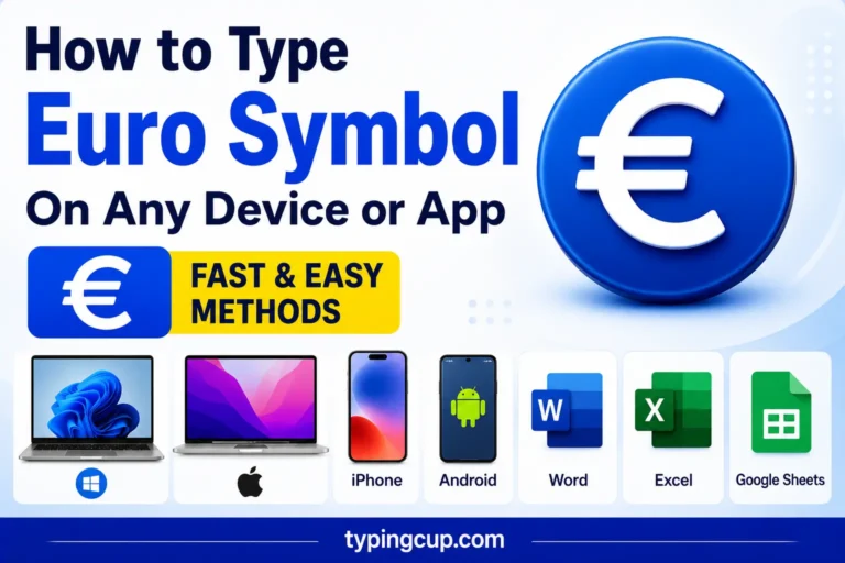 How to type Euro Symbol (€) of any device