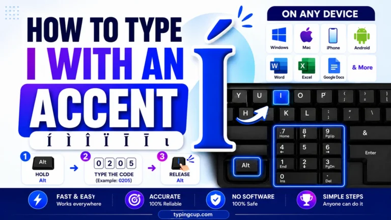 How to type I With an Accent of any device