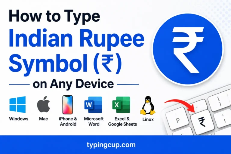 How to type Indian Rupee Symbol (₹) of any device