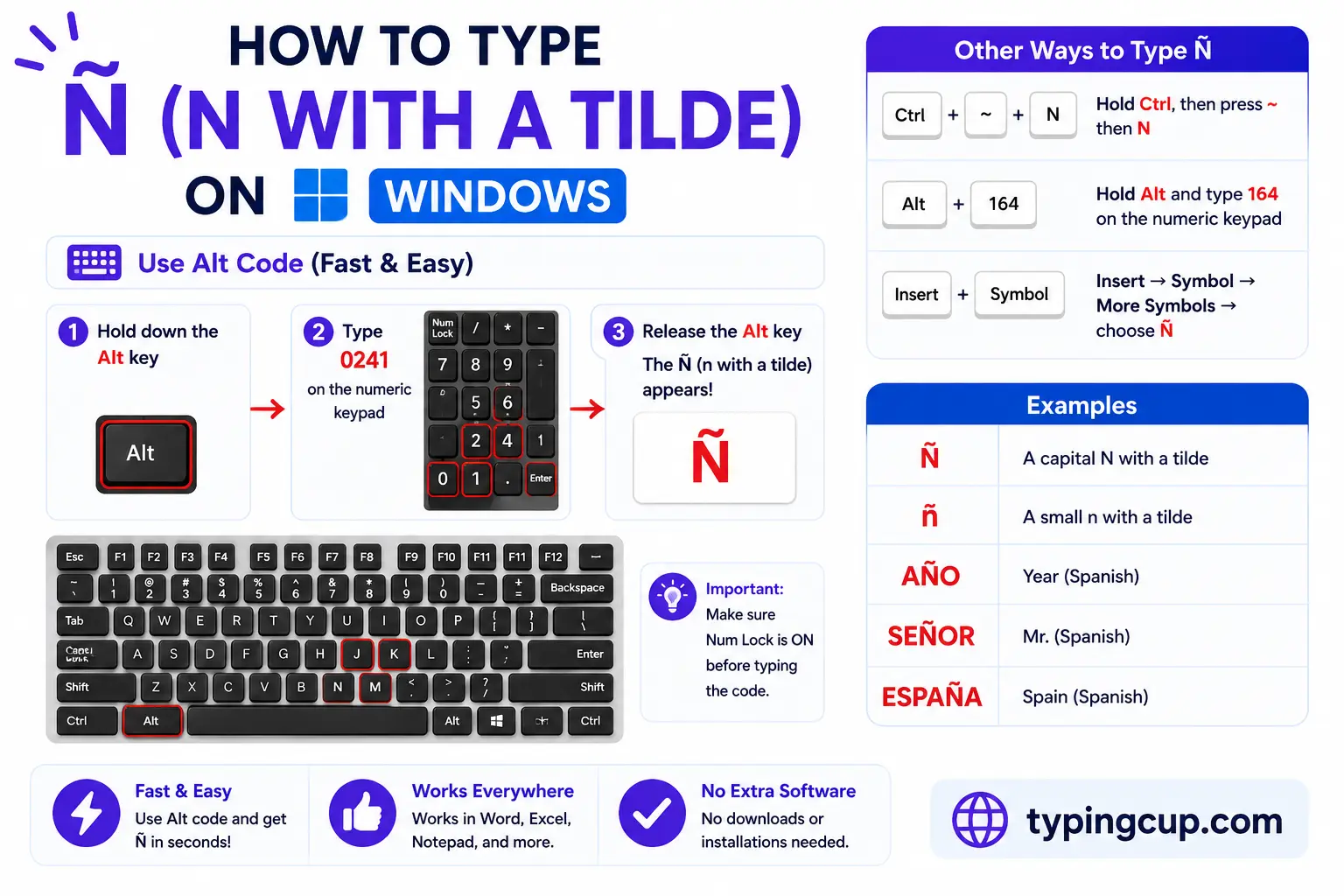 How to type N With a Tilde on Windows