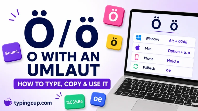 How to type O With an Umlaut of any device