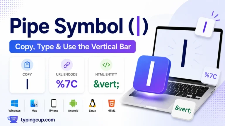 How to type Pipe Symbol of this device