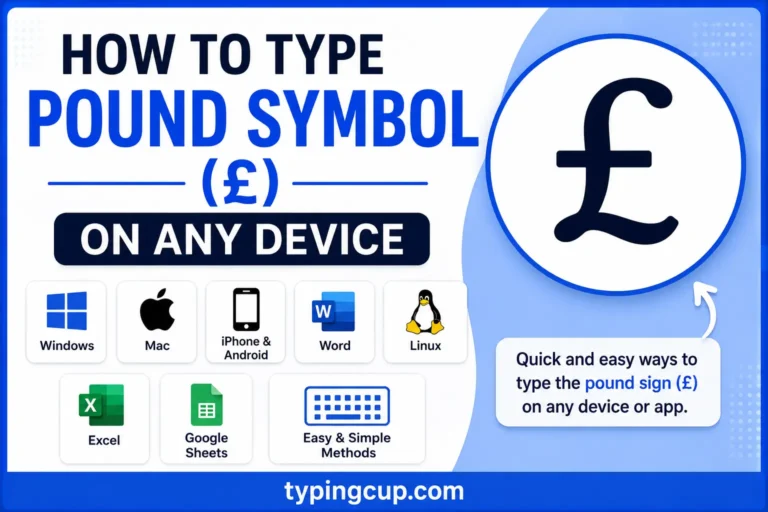 How to type Pound Symbol (£) of any device