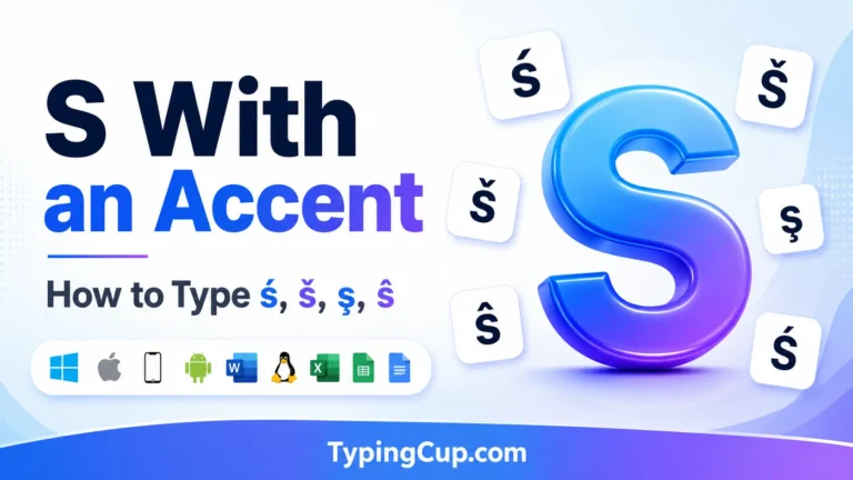 How to type S With an Accent on any device