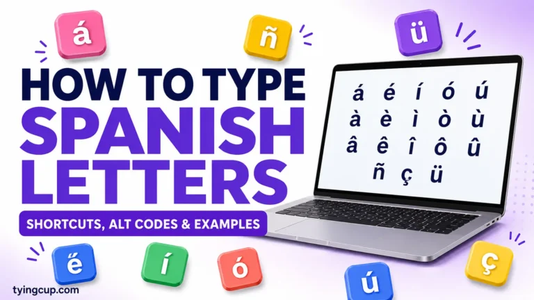 How to type Spanish Letters of any device
