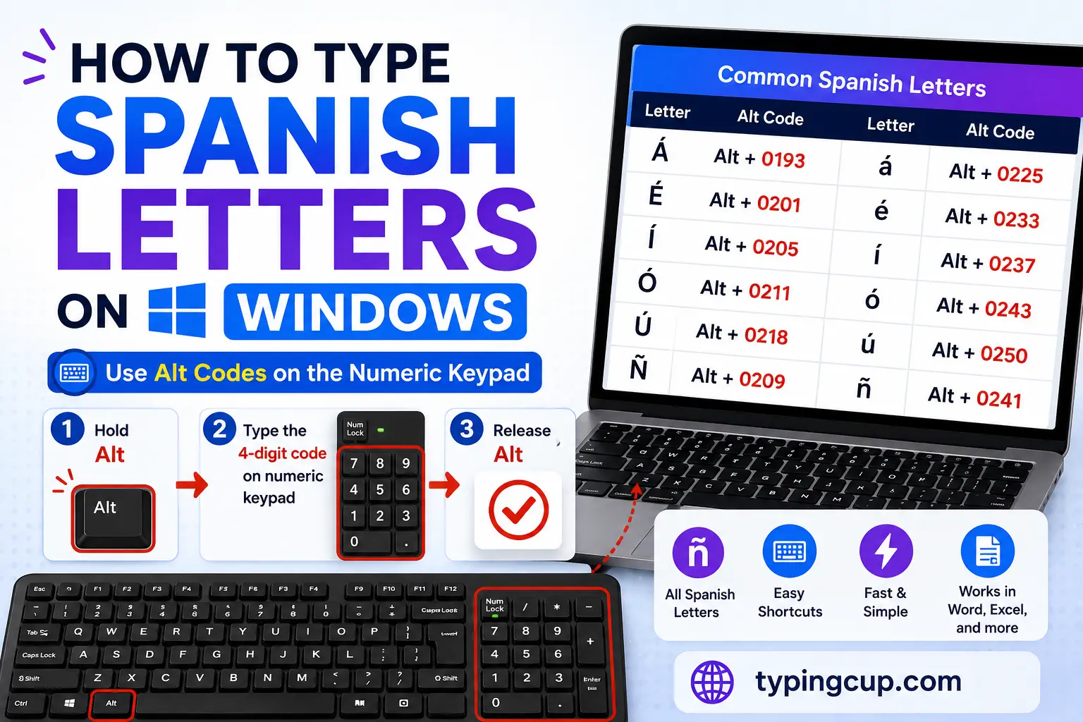 How to type Spanish Letters on Window