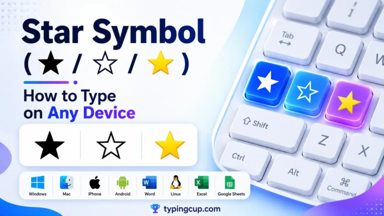 How to type Star Symbol (★ ☆ ⭐) of any device