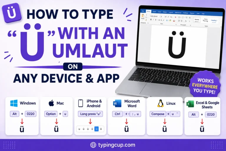 How to type U With an Umlaut of any device