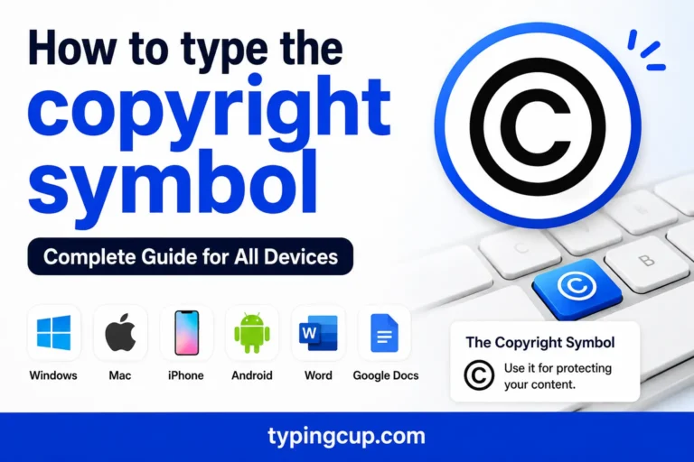 How to type the copyright symbol of any device